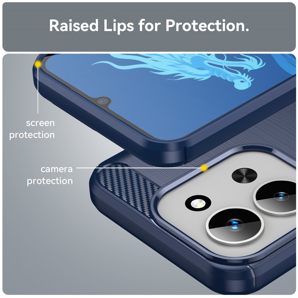 Szénálló zselés tok Xiaomi Redmi 15C 4G (171mm)/Poco C85 4G (171mm) - kék