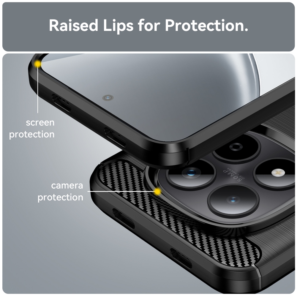 Szénálló zselés tok Xiaomi Redmi Note 15 Pro 5G - fekete