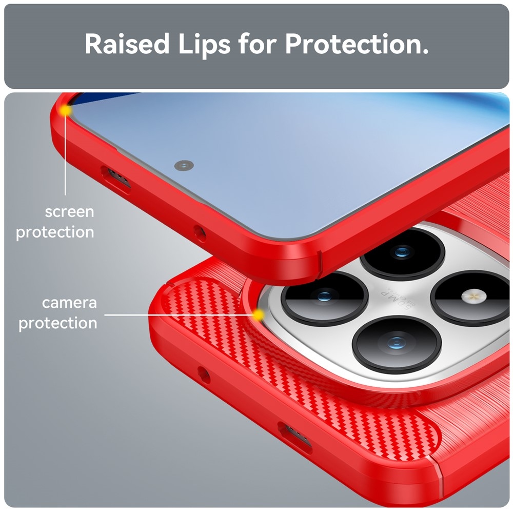 Szénálló zselés tok Xiaomi Redmi Note 15 Pro+ 5G/Xiaomi Poco M8 Pro 5G - piros