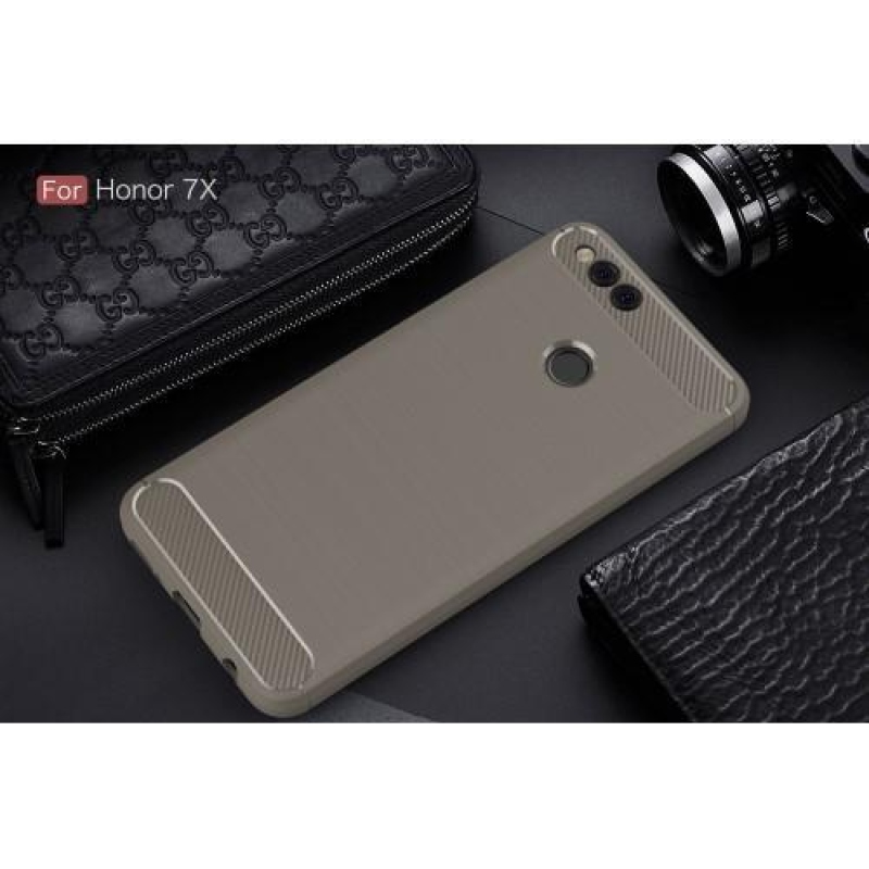 Szénálló zselés tok csiszolással a Honor 7X-hez - szürke