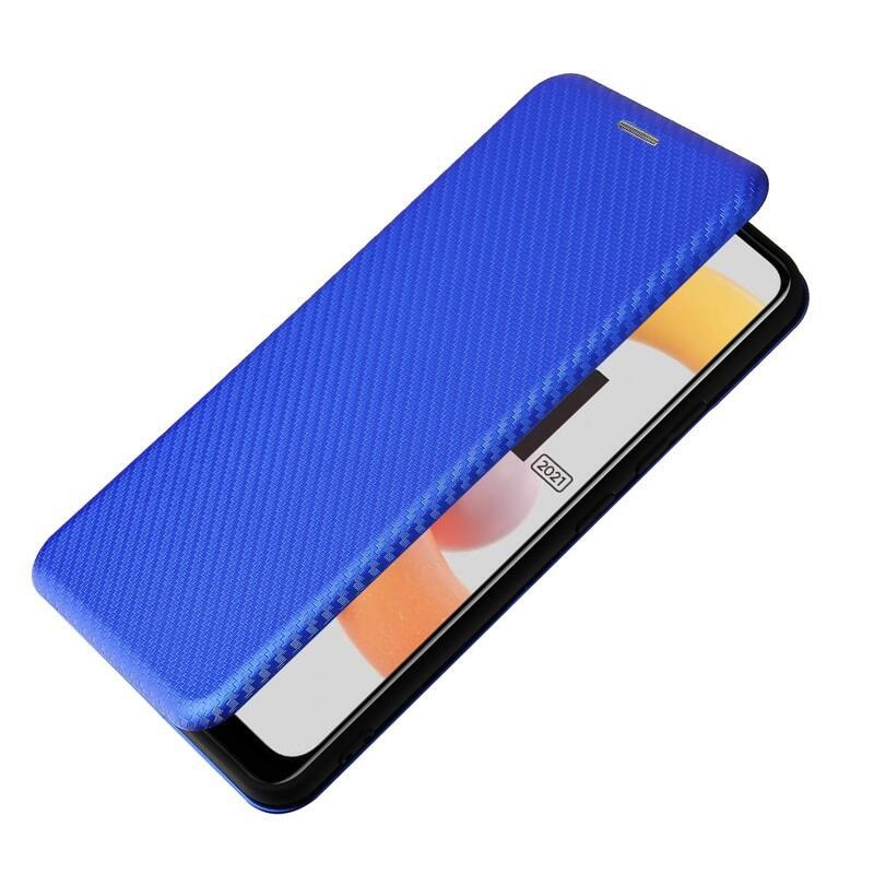 Szénszálas pénztárca tok Realme C11 (2021) - kék