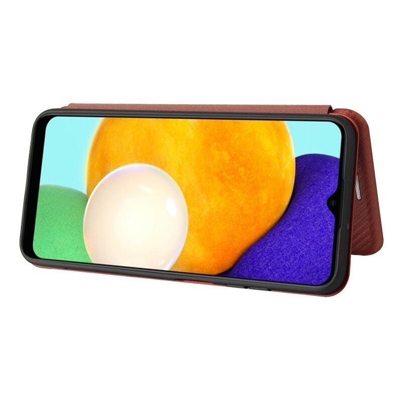 Szénszálas tok Samsung Galaxy A03s (166.6 x 75.9 x 9.1mm) - narancssárga színben