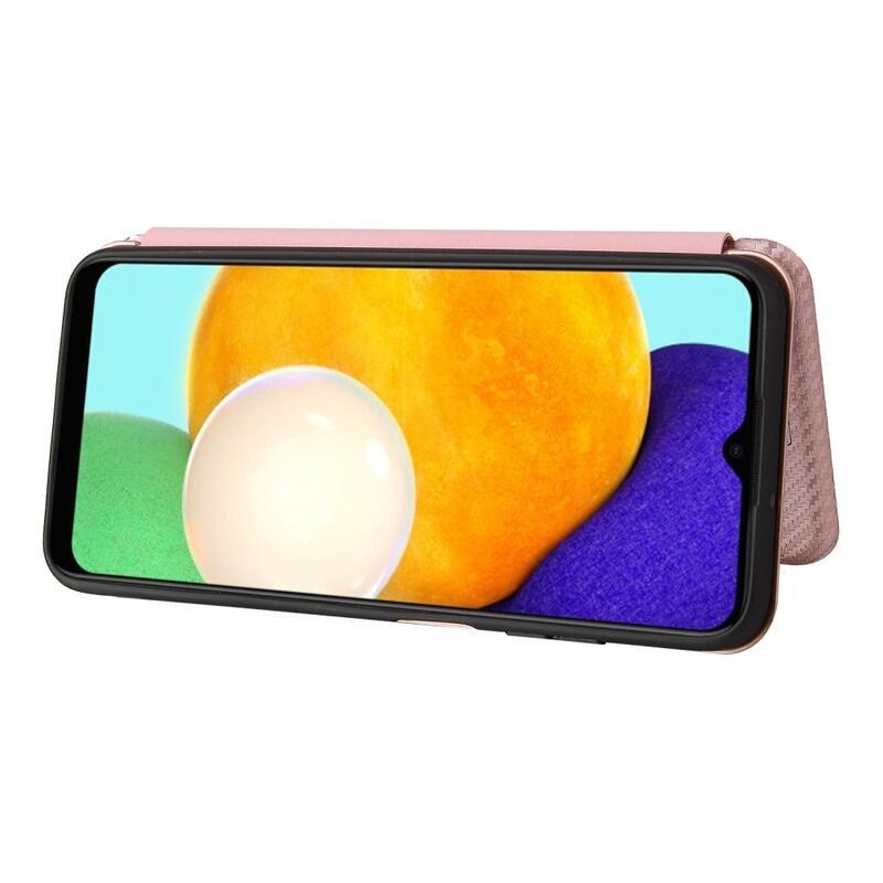 Szénszálas tok Samsung Galaxy A03s (166.6 x 75.9 x 9.1mm) - rózsaarany színben