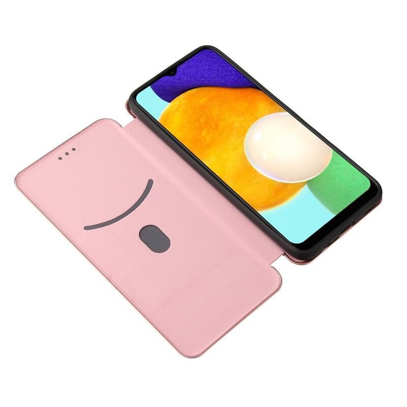 Szénszálas tok Samsung Galaxy A03s (166.6 x 75.9 x 9.1mm) - rózsaarany színben