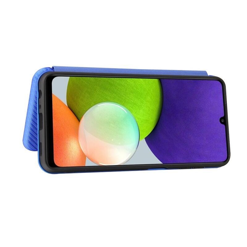 Szénszálas tok Samsung Galaxy A22 4G készülékhez - kék