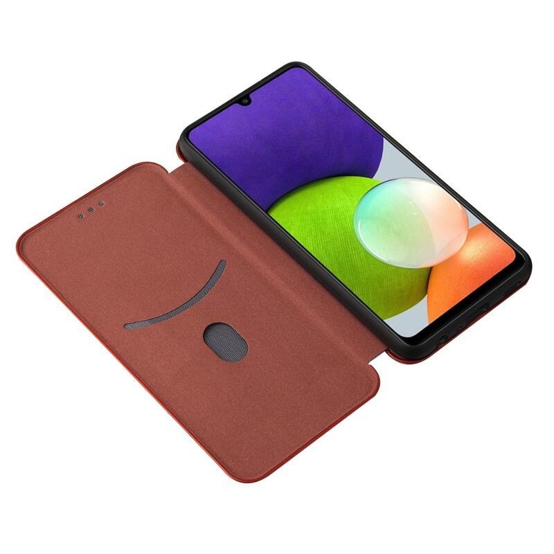 Szénszálas tok Samsung Galaxy A22 4G készülékhez - narancssárga