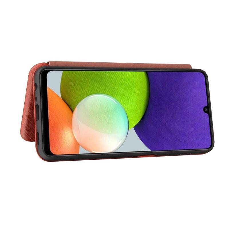 Szénszálas tok Samsung Galaxy A22 4G készülékhez - narancssárga