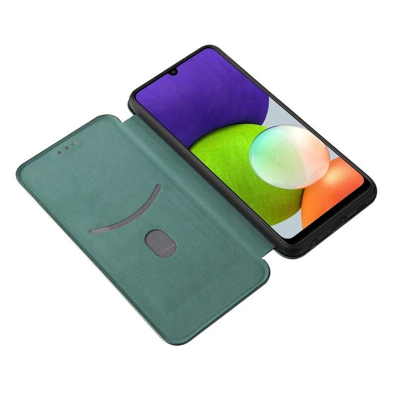Szénszálas tok Samsung Galaxy A22 4G készülékhez - zöld