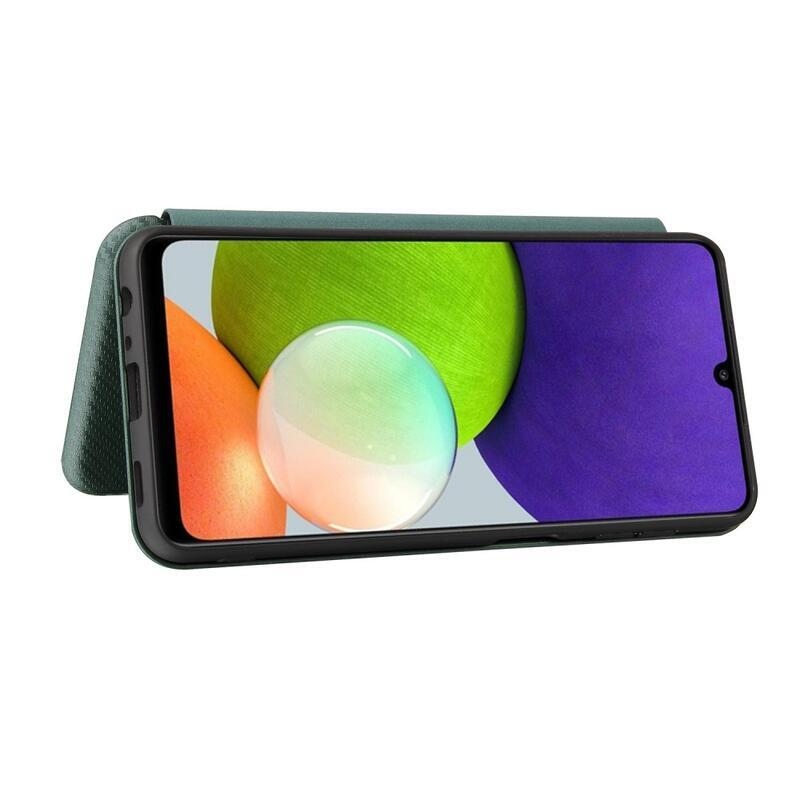 Szénszálas tok Samsung Galaxy A22 4G készülékhez - zöld