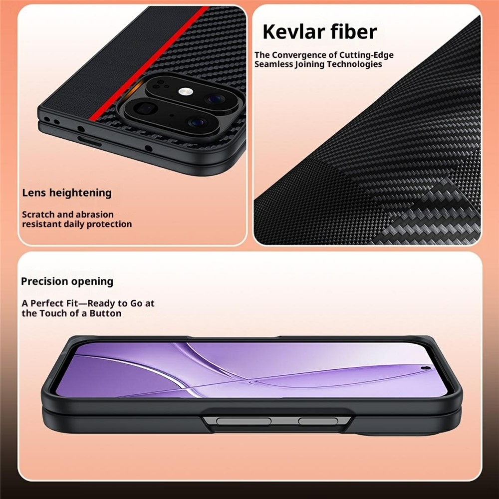 Carbone műanyag tok a Google Pixel 11 Pro Fold okostelefonhoz – piros