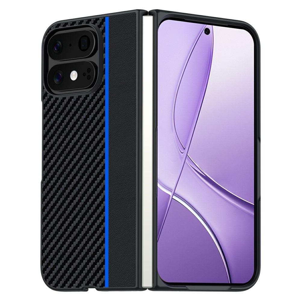 Carbone műanyag tok a Google Pixel 11 Pro Fold mobiltelefonhoz – kék
