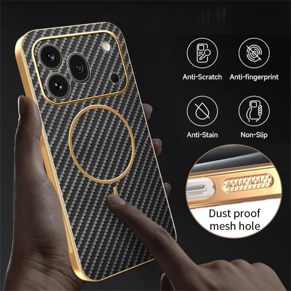 Carbony zselés tok MagSafe-val a Honor 600 Pro 5G-hez - fekete
