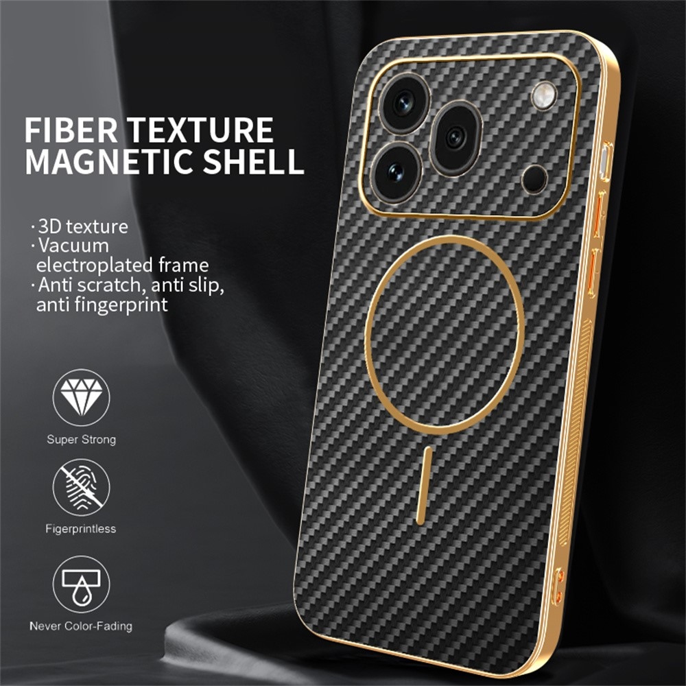 Carbony zselés tok MagSafe-val a Honor 600 Pro 5G-hez - fekete