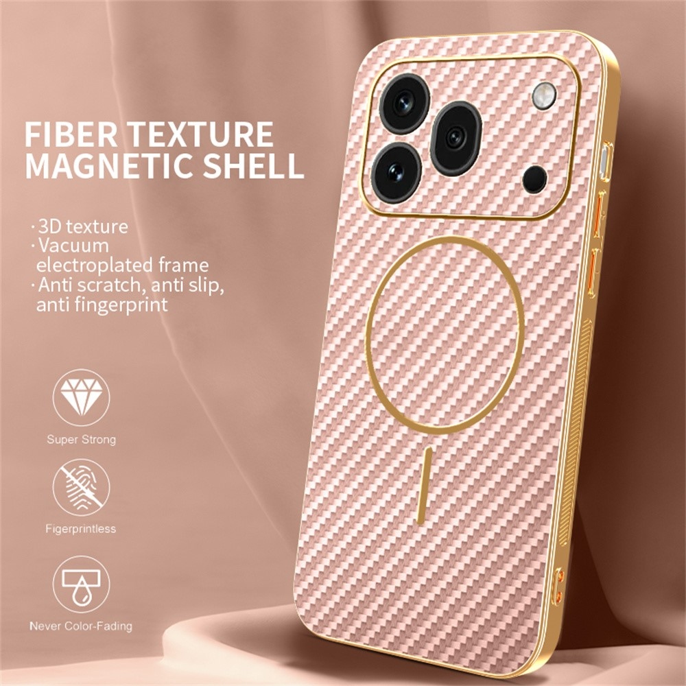 Carbony zselés tok MagSafe-val a Honor 600 Pro 5G-hez - rózsaszínű