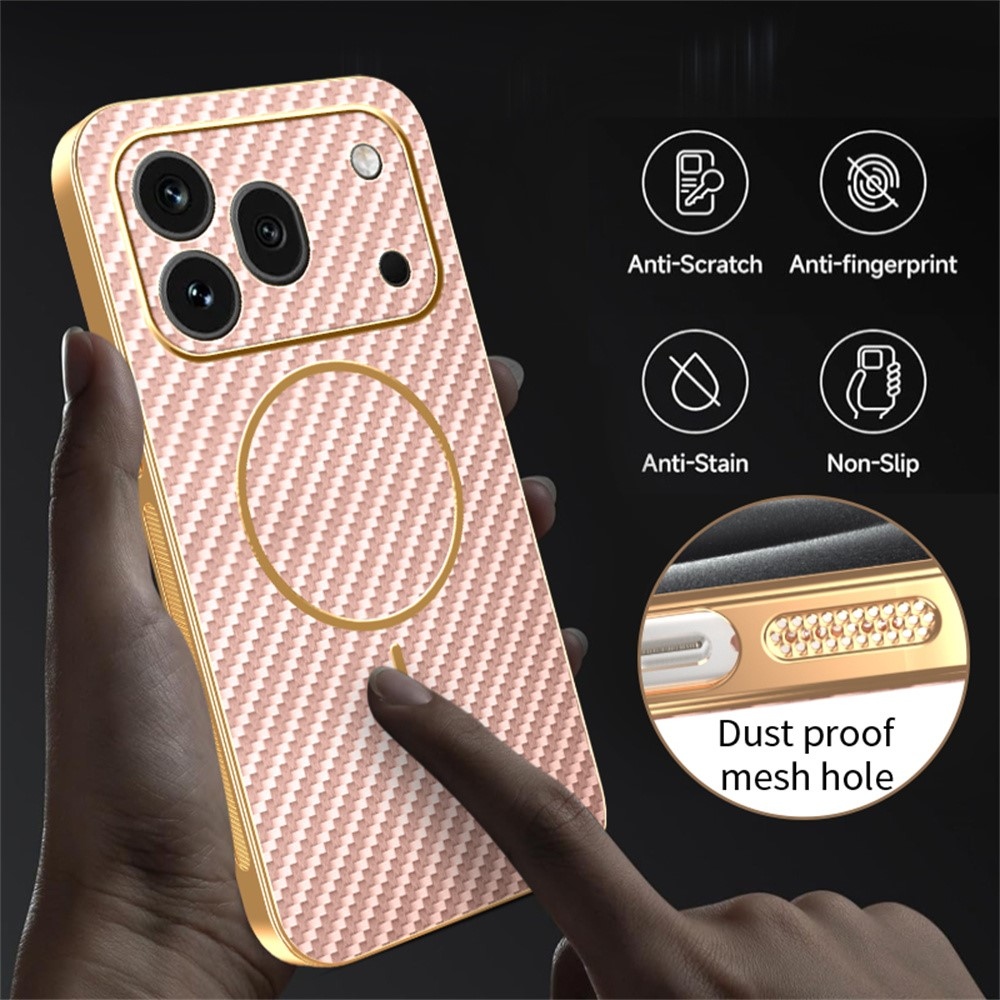 Carbony zselés tok MagSafe-val a Honor 600 Pro 5G-hez - rózsaszínű