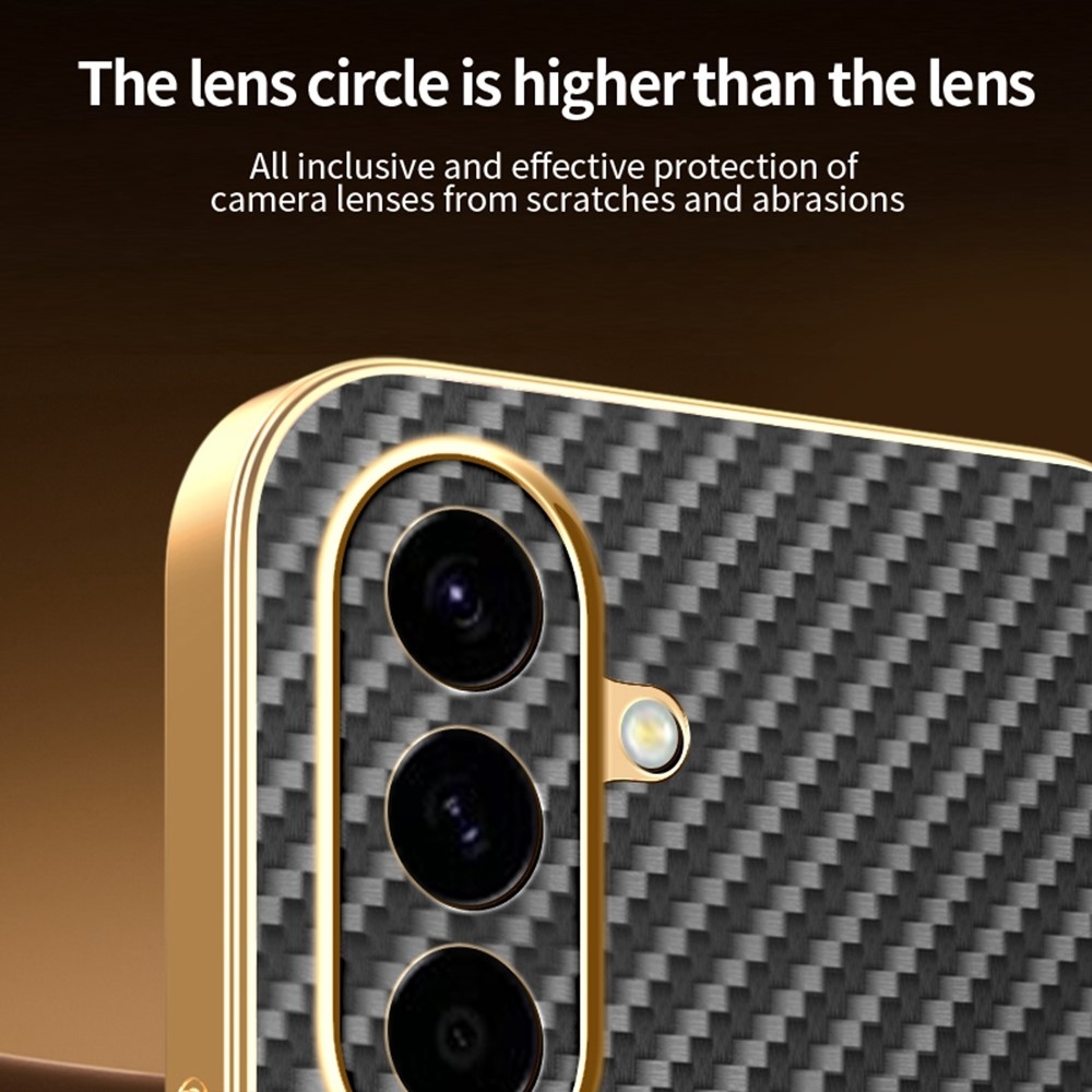 Karbon zselés tok MagSafe-val Samsung Galaxy A57 5G-hez - fekete