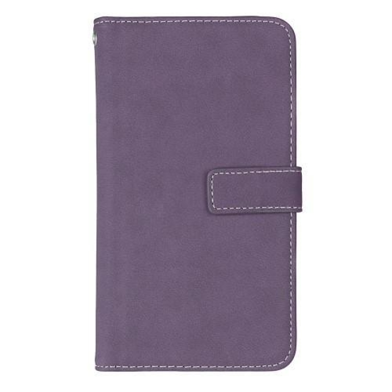 Kártyák PU bőr tok kilenc rekesszel iPhone 7 Plus és 8 Plus készülékhez - lila