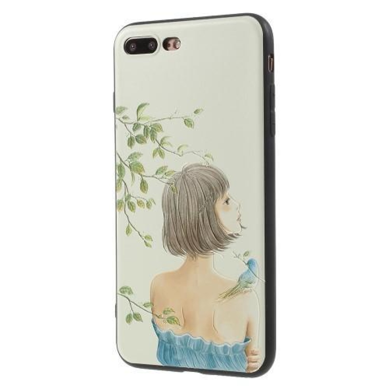 Cartoo zselés tok motívummal iPhone 8 Plus és 7 Plus készülékhez - lány