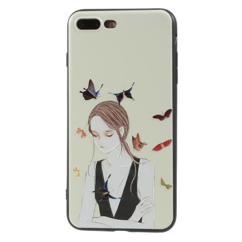 Cartoo zselés tok motívummal iPhone 8 Plus és 7 Plus készülékhez - lány