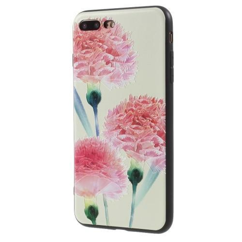Cartoo zselés tok motívummal iPhone 8 Plus és 7 Plus készülékhez - virágok