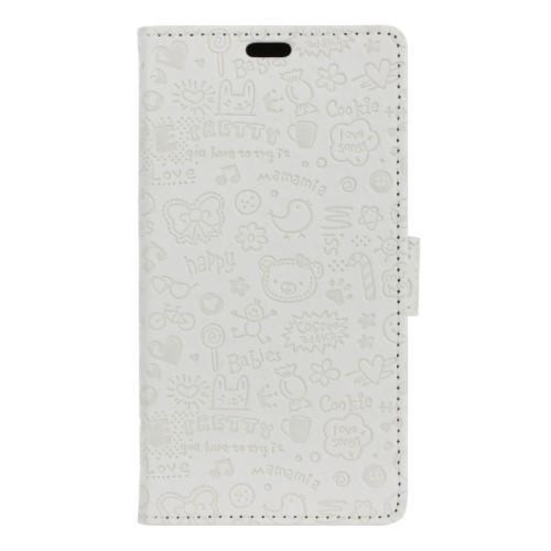 Cartoo pénztárca tok Sony Xperia X-hez - fehér