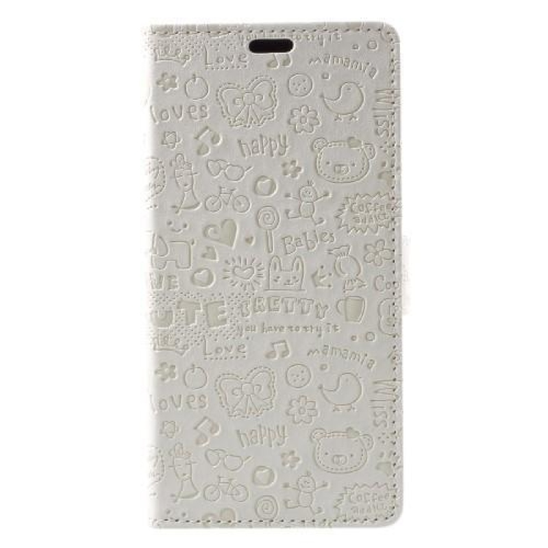 Cartoo PU bőr borítás Honor 7X - fehér