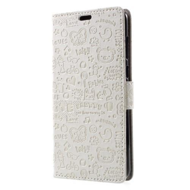 Cartoo PU bőr borítás Honor 7X - fehér