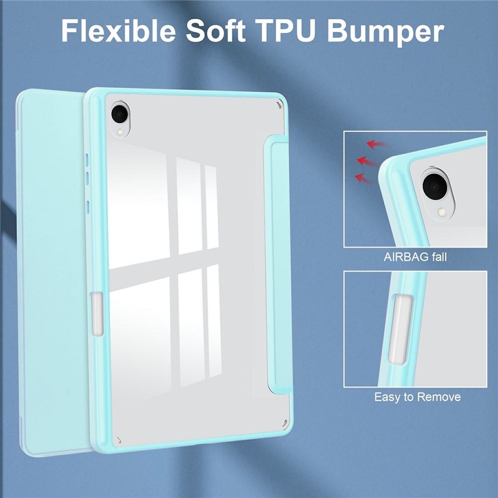 Tojás okos záródó tok fix hátlappal Samsung Galaxy Tab S11 készülékhez - világoskék