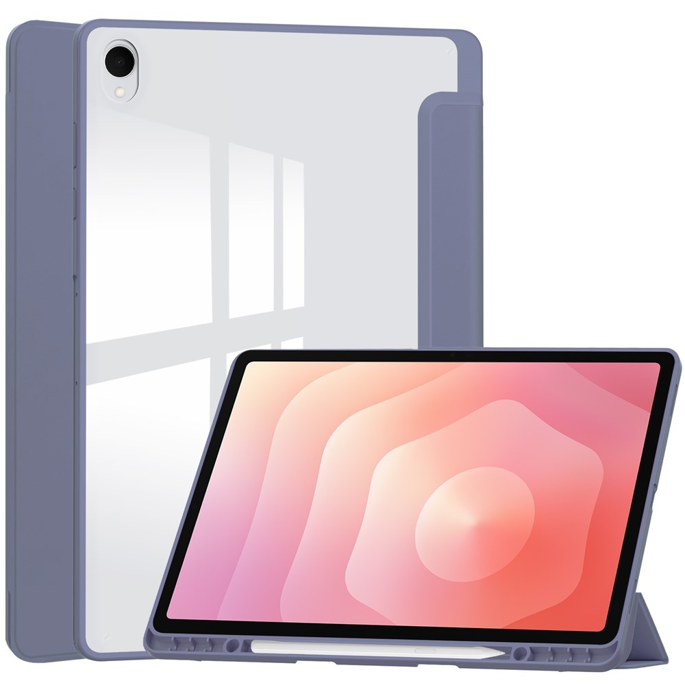 Case okos, zárható tok merev hátlappal a Samsung Galaxy Tab S12+ készülékhez – lila