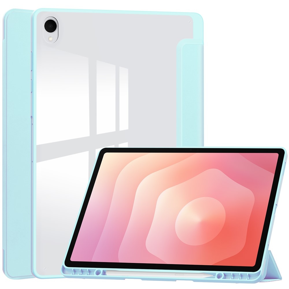 Case okos, zárható tok merev hátlappal a Samsung Galaxy Tab S12+ készülékhez – világoskék