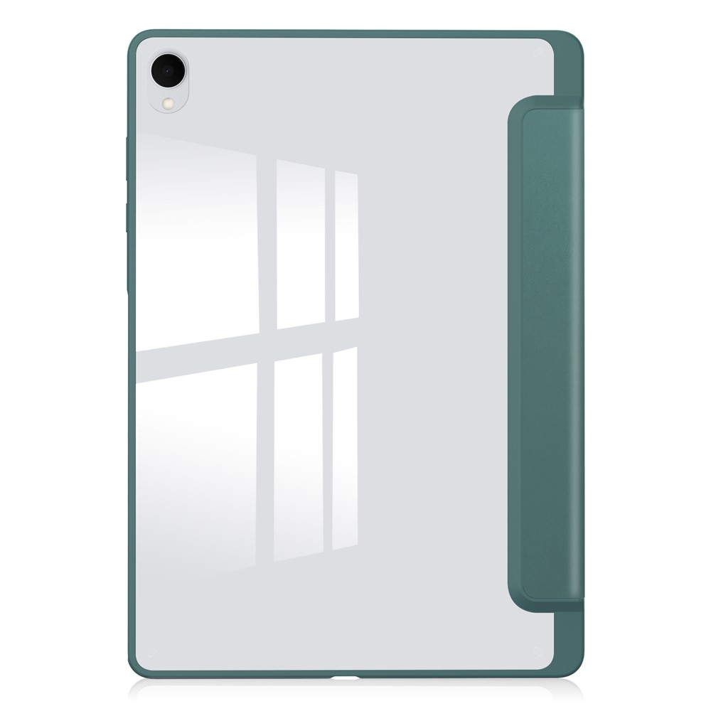 Case okos, zárható tok merev hátlappal a Samsung Galaxy Tab S12+ készülékhez – zöld