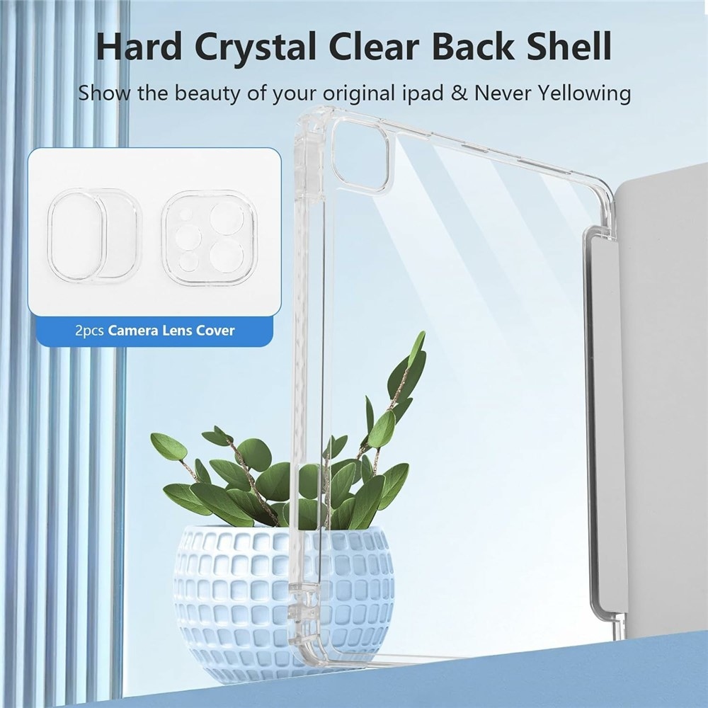 Tok okos záródó tok fix hátlappal iPad Air 11 (2024)/(2025)/(2026) iPad Air 11 készülékhez - szürke