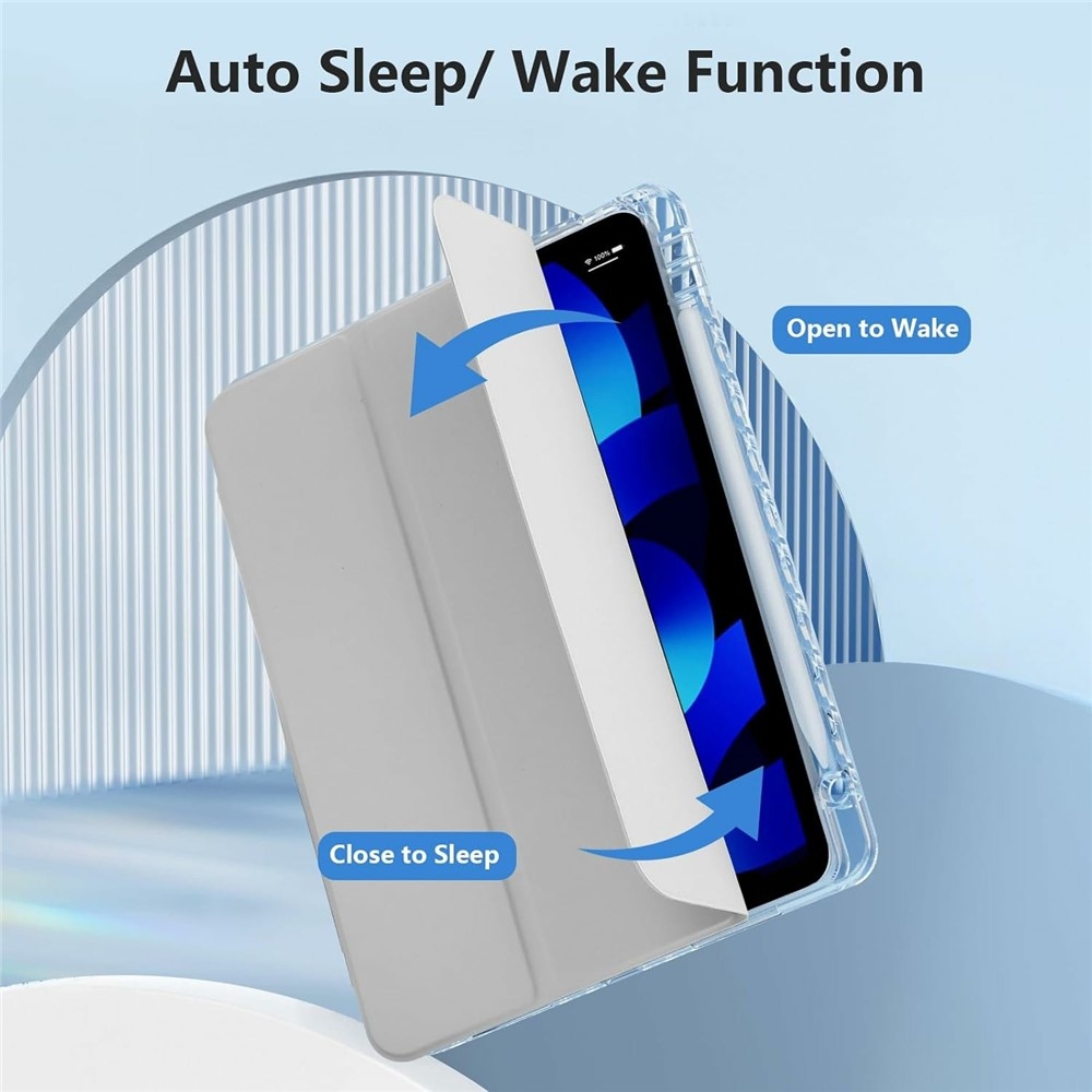 Tok okos záródó tok fix hátlappal iPad Air 11 (2024)/(2025)/(2026) iPad Air 11 készülékhez - szürke