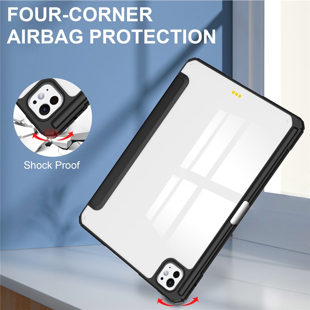 Tok okos záródó tok fix hátlappal iPad Pro 11 (2024)/(2025) iPad Pro 11 készülékhez - fekete