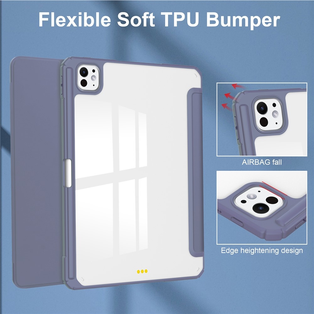 Fix hátlappal ellátott okos tok iPad Pro 11 (2024)/(2025) - lila