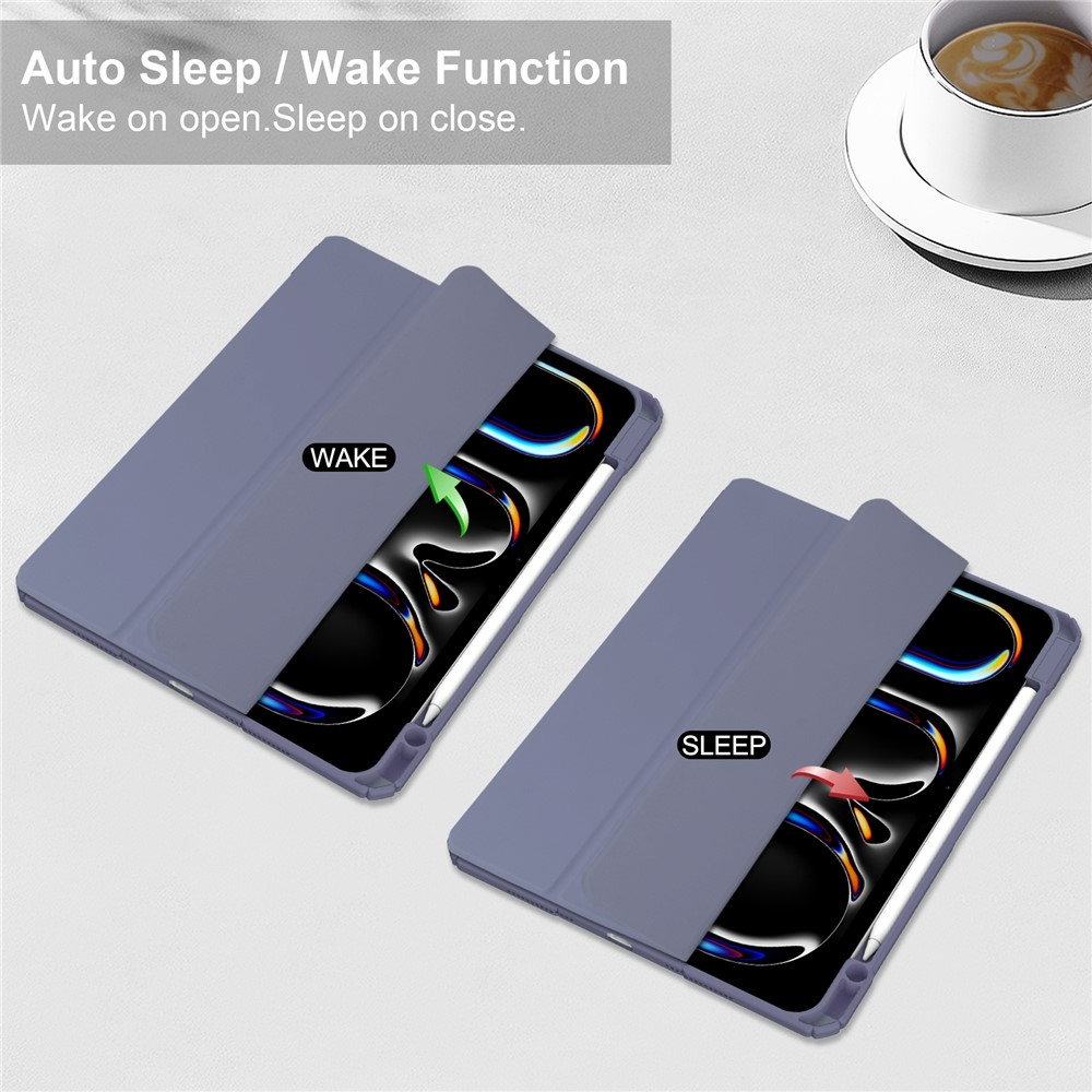 Fix hátlappal ellátott okos tok iPad Pro 11 (2024)/(2025) - lila