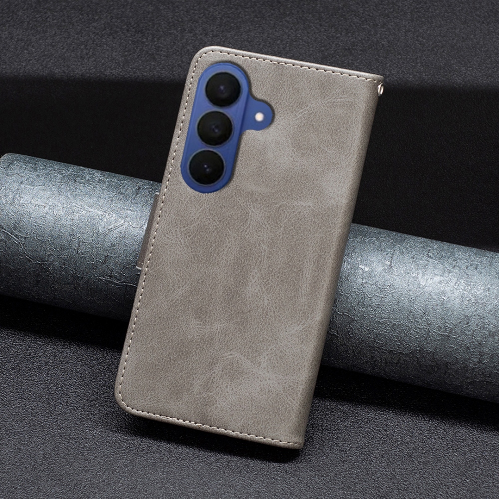 Könyvtáska tok Samsung Galaxy A57 5G - szürke