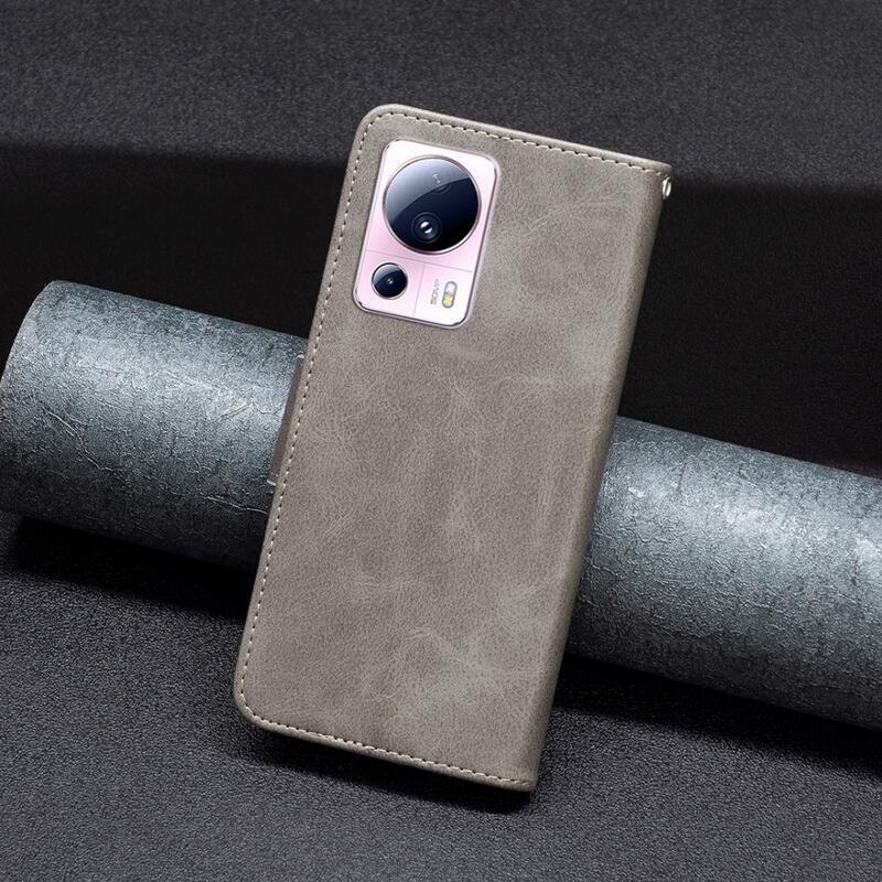 Könyvtáska tok Xiaomi 13 Lite-hoz - szürke