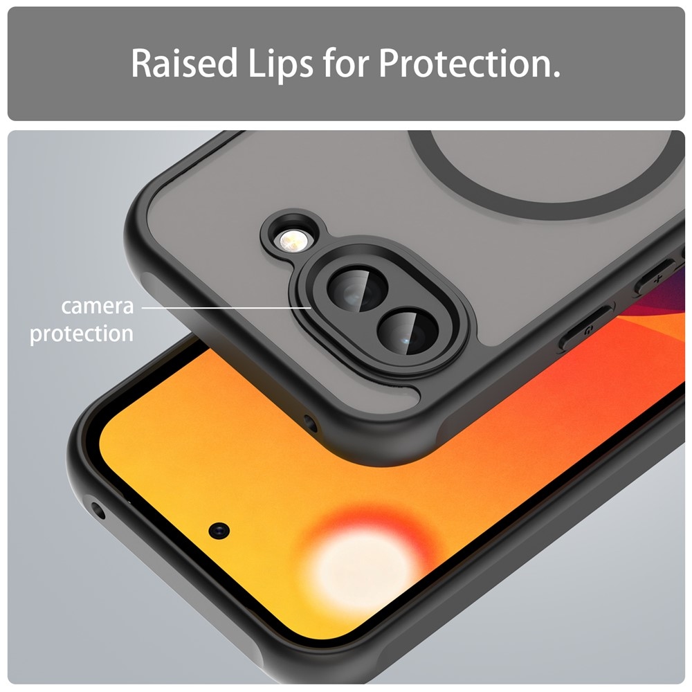 Matta zselés tok MagSafe-val a Google Pixel 10a készülékre - fekete