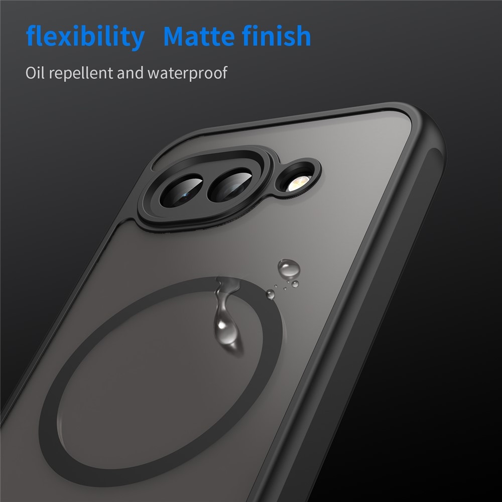 Matta zselés tok MagSafe-val a Google Pixel 10a készülékre - fekete