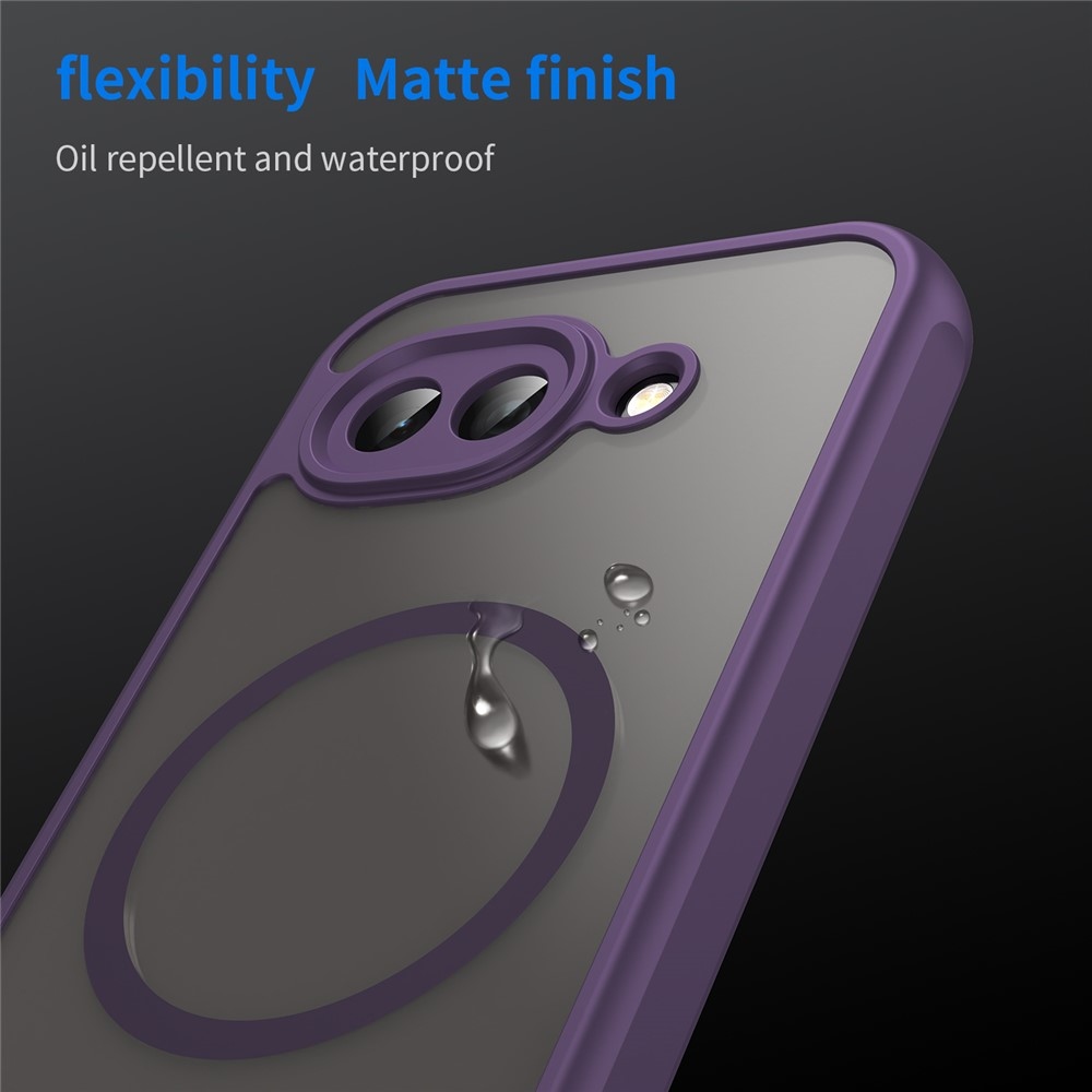 Tojás matt zselés tok MagSafe-val a Google Pixel 10a készülékre - lila