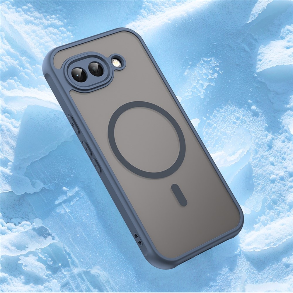 Matta zselés tok MagSafe tokkal a Google Pixel 10a készülékre - kék