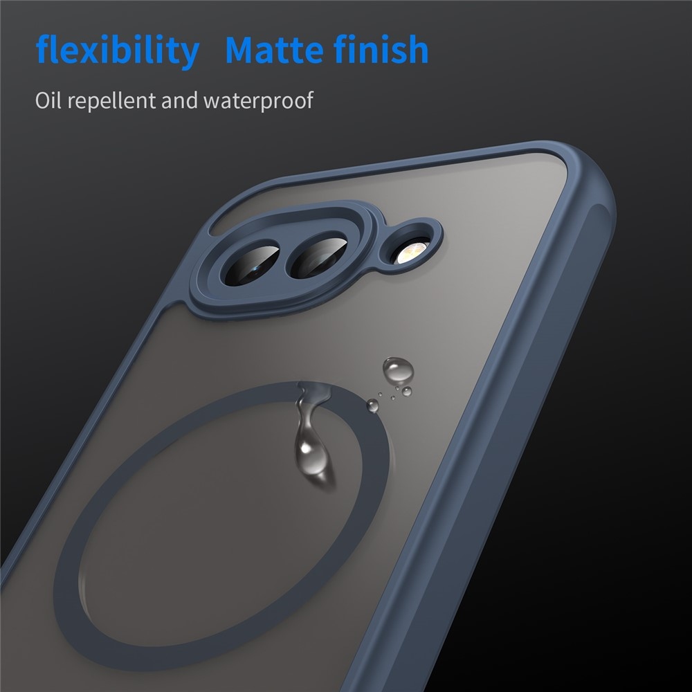 Matta zselés tok MagSafe tokkal a Google Pixel 10a készülékre - kék