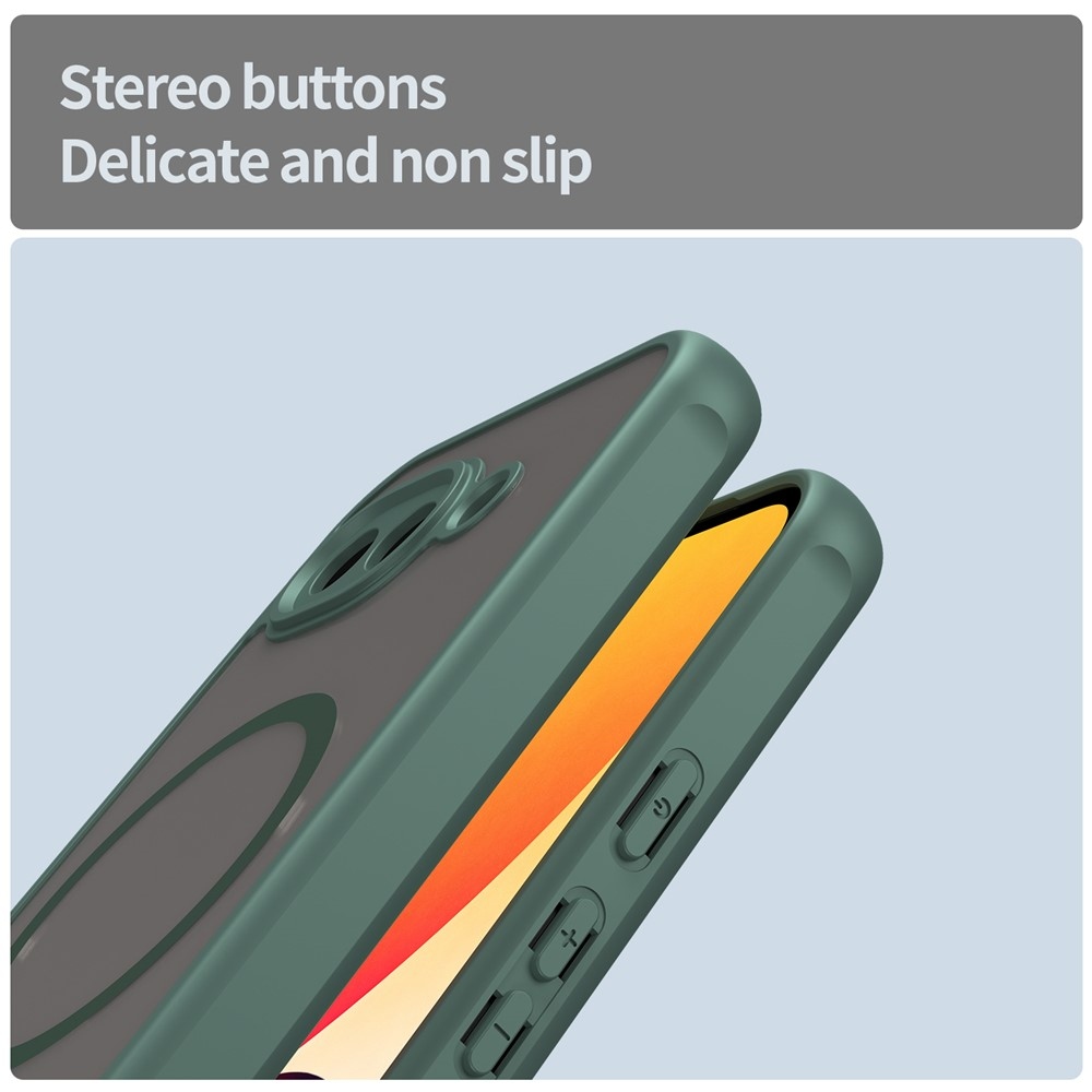 Matta zselés tok MagSafe tokkal a Google Pixel 10a készülékre - zöld