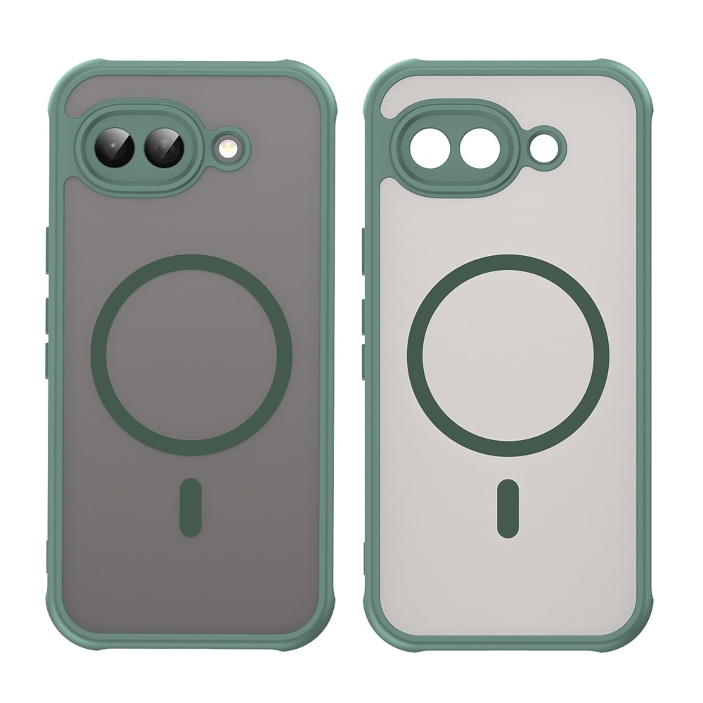 Matta zselés tok MagSafe tokkal a Google Pixel 10a készülékre - zöld