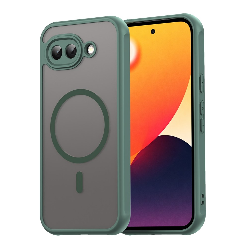 Matta zselés tok MagSafe tokkal a Google Pixel 10a készülékre - zöld