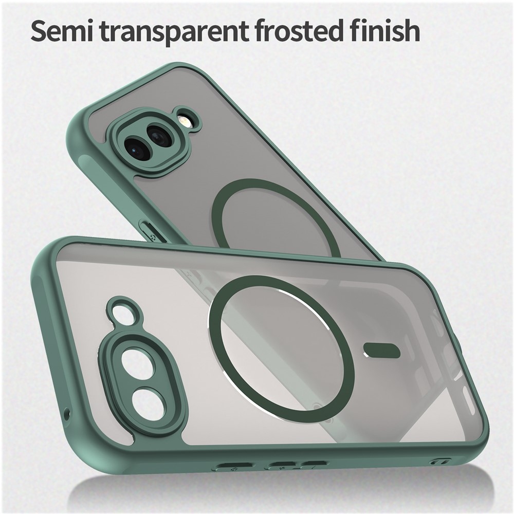 Matta zselés tok MagSafe tokkal a Google Pixel 10a készülékre - zöld