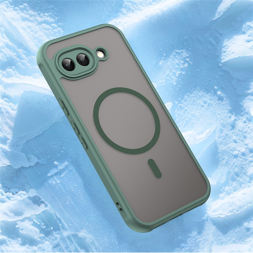 Matta zselés tok MagSafe tokkal a Google Pixel 10a készülékre - zöld