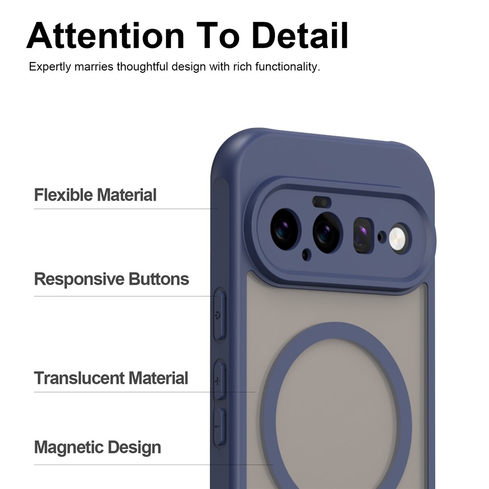 Matt gél tok MagSafe-kompatibilis Google Pixel 11-hez – kék