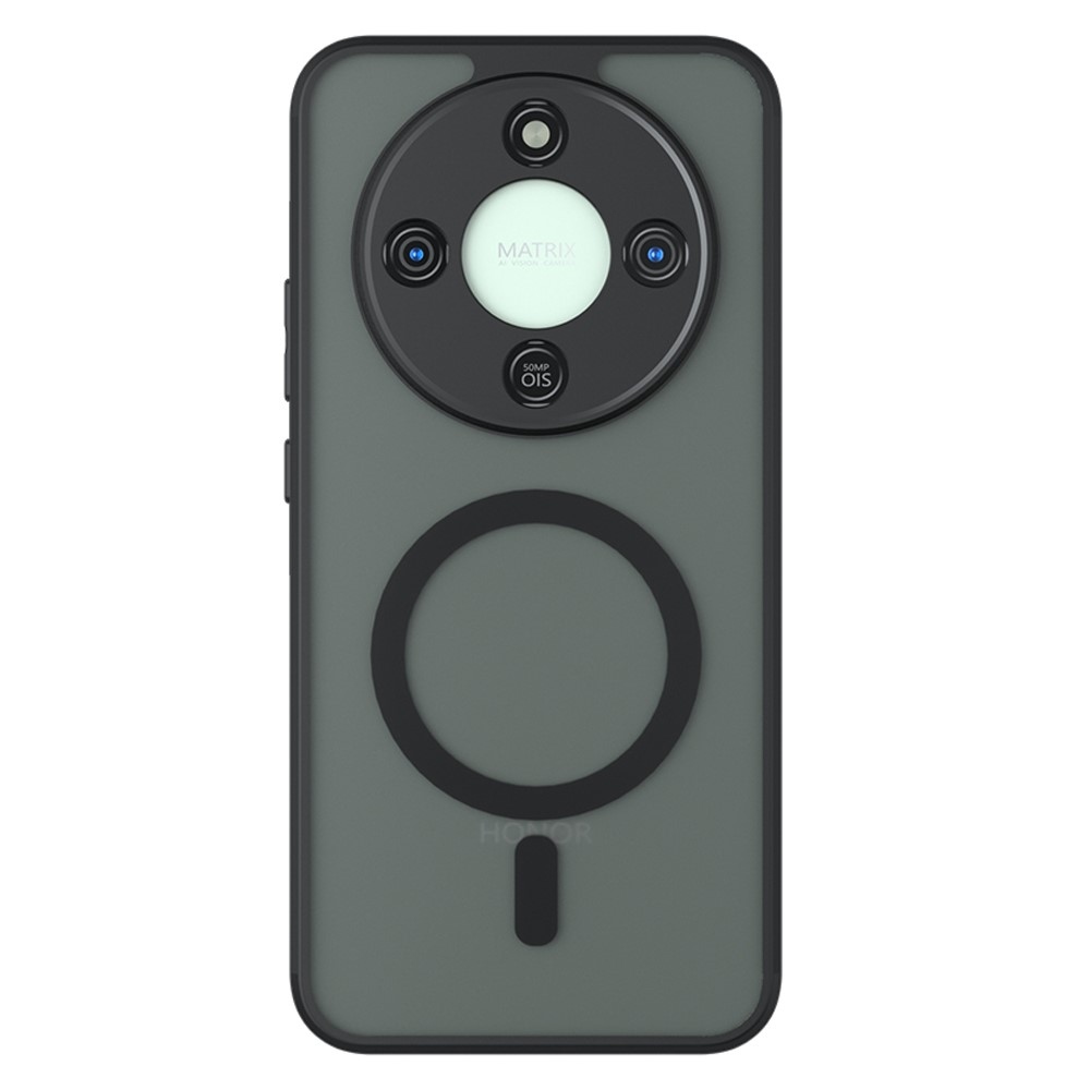 Matte zselés tok MagSafe-rel a Honor Magic 8 Lite 5G-n - fekete